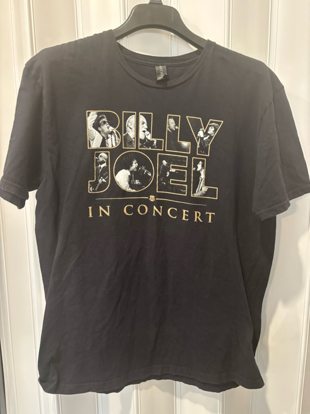Billy Joel Black 'In Concert' Graphic T-Shirt Size Large